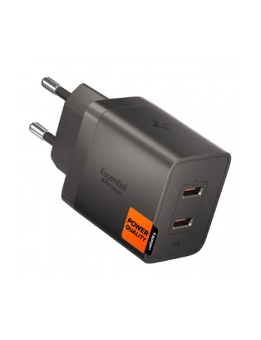 Spigen EE472EU Essential Wall Charger , 47W, 3A, 2 x USB-C, Grey ACH10450