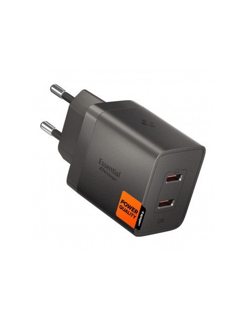 Spigen EE472EU Essential Wall Charger , 47W, 3A, 2 x USB-C, Grey ACH10450