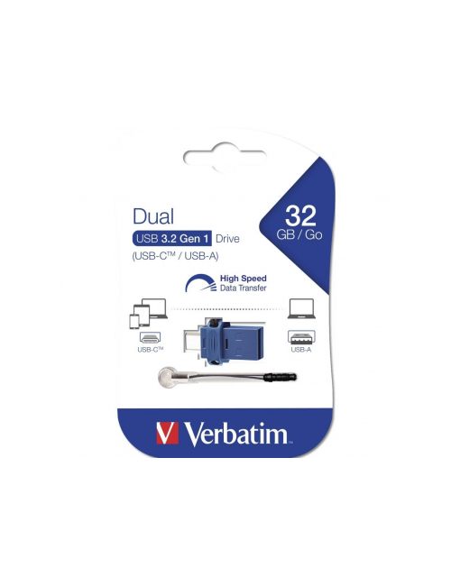 Verbatim StoreNGo USB-A 3.0 / USB-C FlashDrive, 32Gb