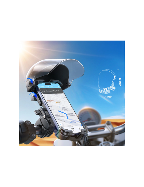 Joyroom JR-ZS526 Bike Motorcycle Holder with Sunshade , 4.7inch - 7inch, Black