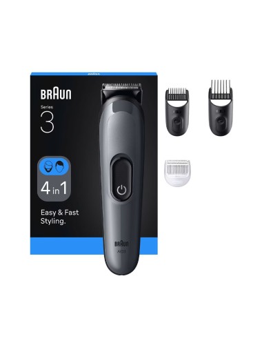 Braun Series 3 AIO3500 Ξυριστική Μηχανή Σώματος / Προσώπου Επαναφορτιζόμενη