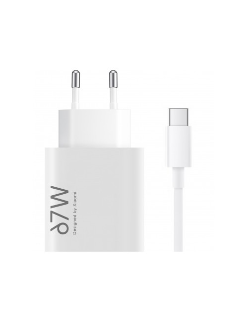 Xiaomi Wall Charger, 67W, 6.2A, 1 x USB-A, with USB-C Cable, White BHR9465EU