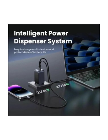 UGREEN X553 Wall Charger Nexode Air S, 65W, 3A, 1 x USB-A - 2 x USB-C, Grey | Φορτιστές Σπιτιού
