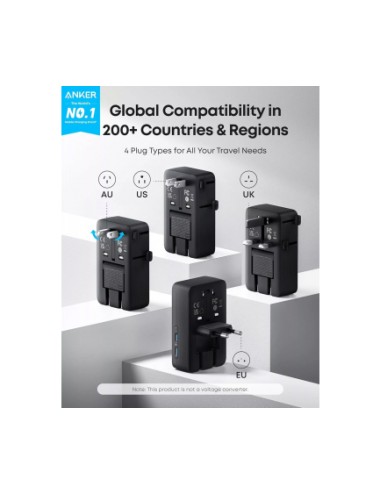 Anker Nano Travel Wall Charger , 20W, 3A, 2 x USB-A - 2 x USB-C, Black A9215H11 | Φορτιστές Σπιτιού