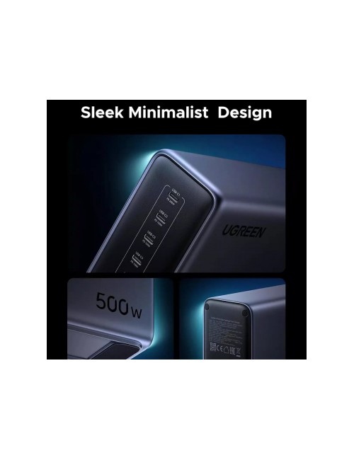 Desktop Charger UGREEN Nexode X759 (55550B), 500W, 5A, 1 x USB-A - 5 x USB-C, Grey