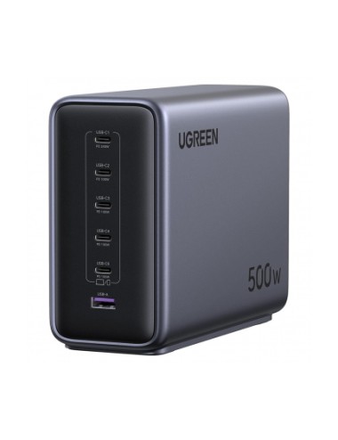 Desktop Charger UGREEN Nexode X759 (55550B), 500W, 5A, 1 x USB-A - 5 x USB-C, Grey