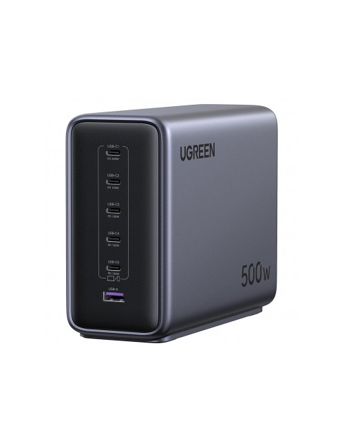 Desktop Charger UGREEN Nexode X759 (55550B), 500W, 5A, 1 x USB-A - 5 x USB-C, Grey