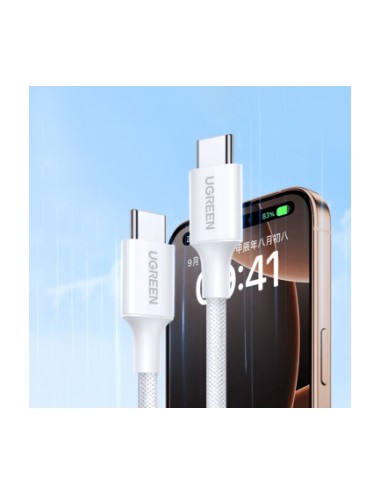 USB-C to USB-C Cable UGREEN L501, 60W, 3A, 1m, White | Αρχική