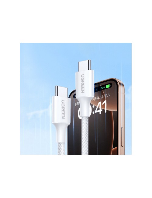 USB-C to USB-C Cable UGREEN L501, 60W, 3A, 1m, White