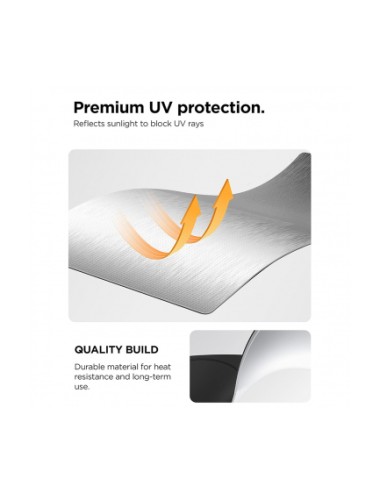 Windshield Sunshade Spigen UO260, 85cm x 148cm, Black ACP11460 | Car Accessories