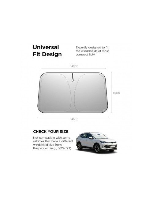 Windshield Sunshade Spigen UO260, 85cm x 148cm, Black ACP11460