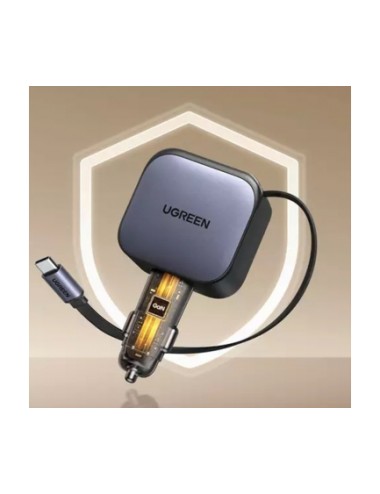 UGREEN EC603 Car Charger , 90W, 6.1A, 1 x USB-A - 1 x USB-C, with USB-C Cable, Grey | Φορτιστές Αυτοκινήτου