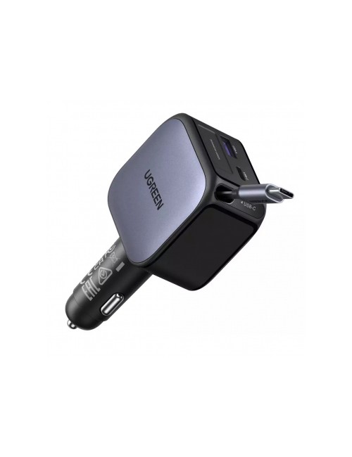 UGREEN EC603 Car Charger , 90W, 6.1A, 1 x USB-A - 1 x USB-C, with USB-C Cable, Grey