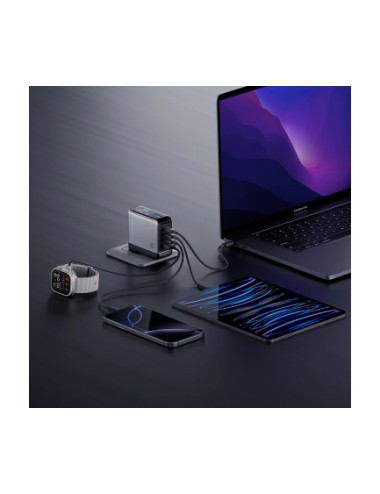 Cuktech AD1204U Display Wall Charger , 120W, 6A, 1 x USB-A - 2 x USB-C, with USB-C Cable, Silver | Φορτιστές Σπιτιού