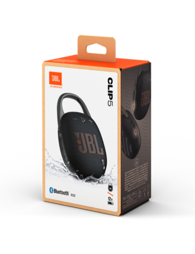 JBL Clip 5 Αδιάβροχο Ηχείο Bluetooth 7W με Διάρκεια Μπαταρίας έως 12 ώρες Μαύρο