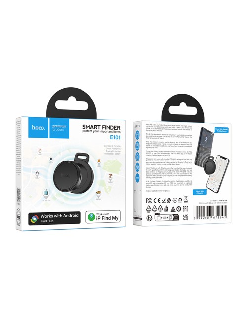 Hoco SmartTag E101 for iOS / Android Series, Black